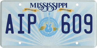 MS license plate AIP609