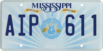 MS license plate AIP611