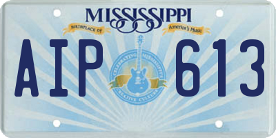 MS license plate AIP613
