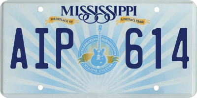 MS license plate AIP614