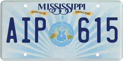 MS license plate AIP615
