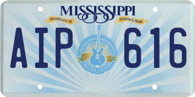 MS license plate AIP616