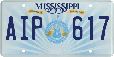 MS license plate AIP617