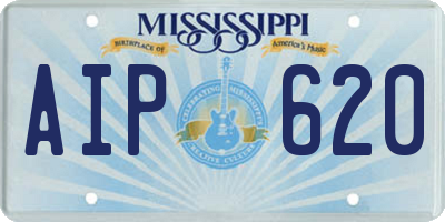 MS license plate AIP620