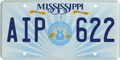 MS license plate AIP622