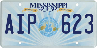 MS license plate AIP623