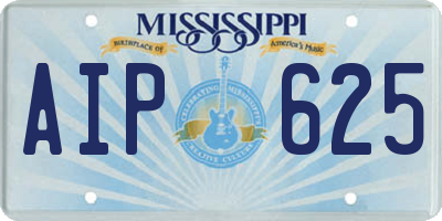 MS license plate AIP625