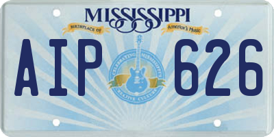 MS license plate AIP626