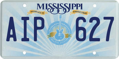 MS license plate AIP627