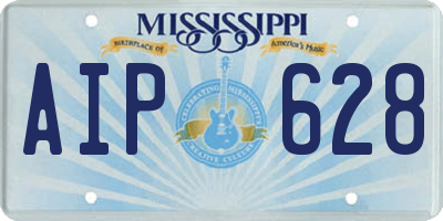 MS license plate AIP628