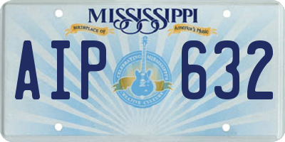 MS license plate AIP632