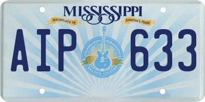 MS license plate AIP633
