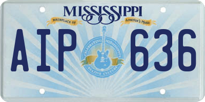 MS license plate AIP636