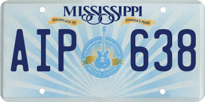 MS license plate AIP638