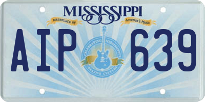 MS license plate AIP639