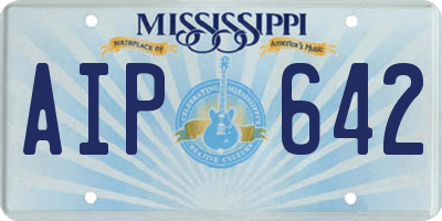 MS license plate AIP642