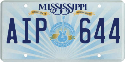 MS license plate AIP644