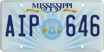 MS license plate AIP646