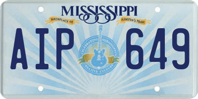 MS license plate AIP649