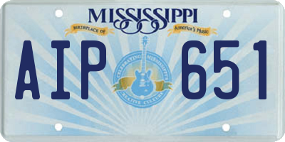 MS license plate AIP651