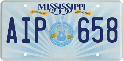 MS license plate AIP658