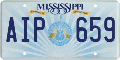 MS license plate AIP659