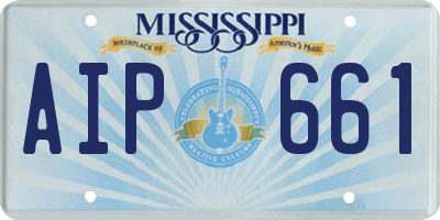 MS license plate AIP661