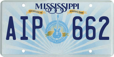 MS license plate AIP662