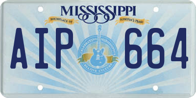 MS license plate AIP664
