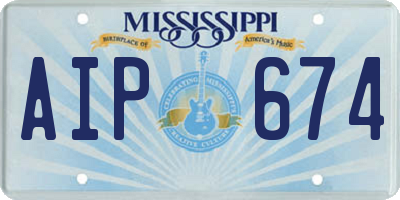 MS license plate AIP674