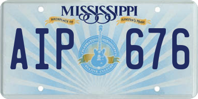MS license plate AIP676