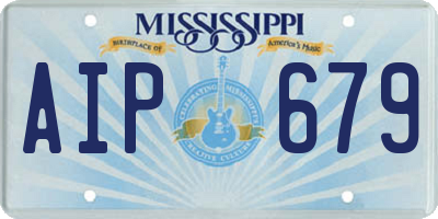 MS license plate AIP679