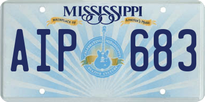 MS license plate AIP683