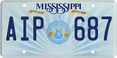 MS license plate AIP687