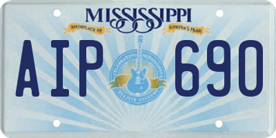MS license plate AIP690