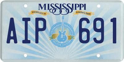 MS license plate AIP691