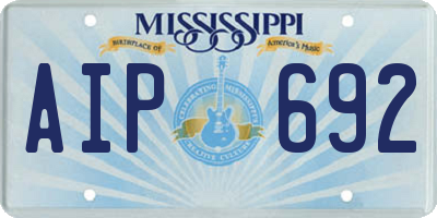 MS license plate AIP692