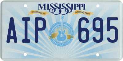 MS license plate AIP695