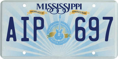 MS license plate AIP697