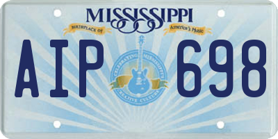 MS license plate AIP698