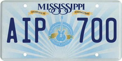 MS license plate AIP700
