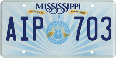 MS license plate AIP703