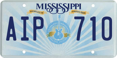 MS license plate AIP710