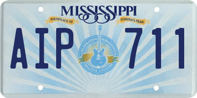MS license plate AIP711
