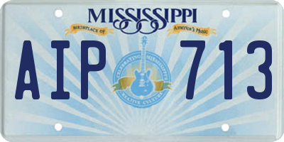 MS license plate AIP713