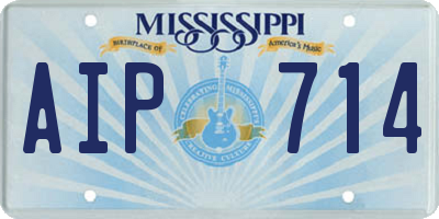 MS license plate AIP714