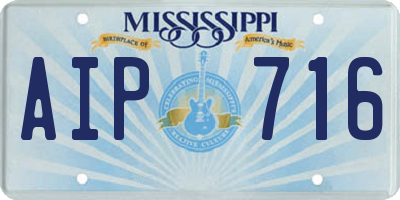 MS license plate AIP716