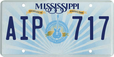 MS license plate AIP717