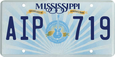 MS license plate AIP719