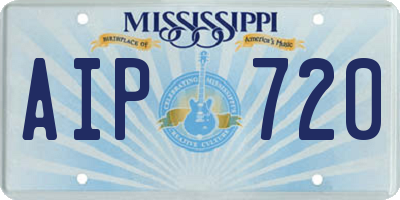 MS license plate AIP720